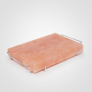 Himalayan-Salt-Slab-with-Stainless-Steel-Holder-(12x8x1.5)-Inches
