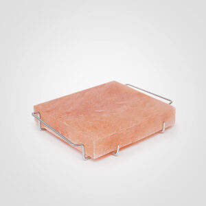 Himalayan-Salt-Slab-with-Stainless-Steel-Holder-(8x8x1.5)-Inches