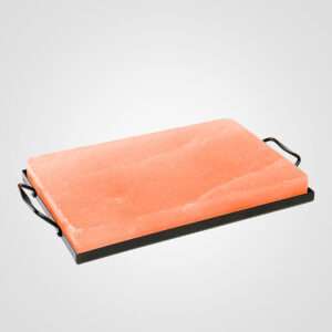Himalayan-Salt-Slab-with-Wrought-Iron-Holder-(12x8x1.5)-Inches