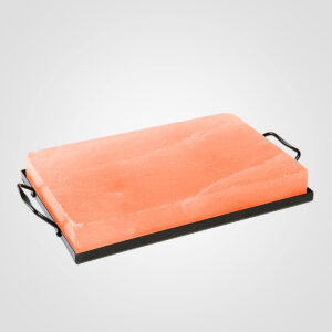 Himalayan-Salt-Slab-with-Wrought-Iron-Holder-(12x8x2)-Inches
