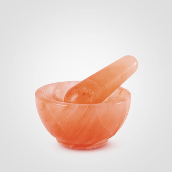 Himalayan Salt Mortar Pestle Bowl Design (6x6x2.5) inch