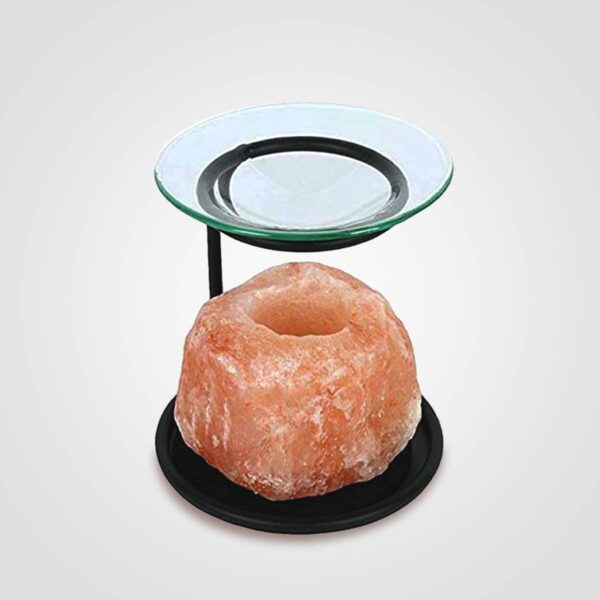 Himalayan Salt Natural with Iron Stand Oil Burner