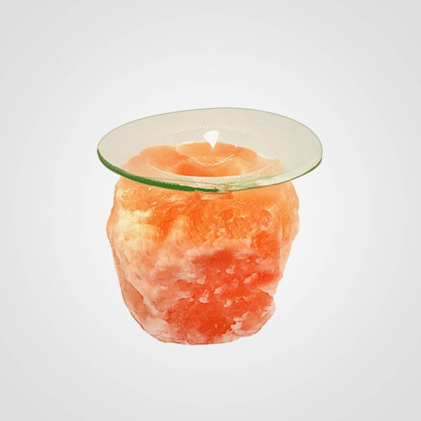 Himalayan Salt Natural with Glass Plate Aroma Oil Diffuser